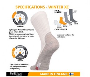 Κάλτσες UphillSport WINTER XC Running White 