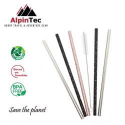 Καλαμάκια Οικολογικά Alpin Tec Ίσια 8mm 